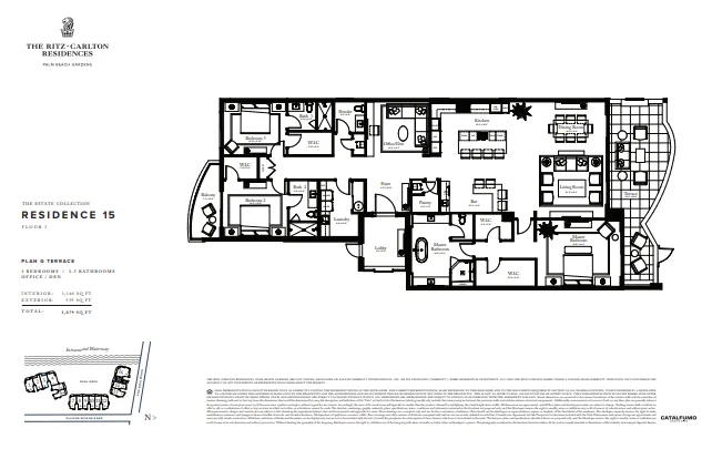 The Ritz-Carlton Residences Palm Beach Gardens floor plan 4