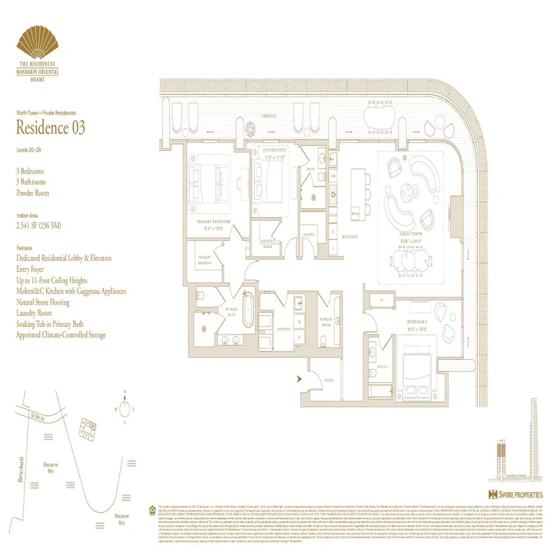 The Residences at Mandarin Oriental Miami floor plan 2