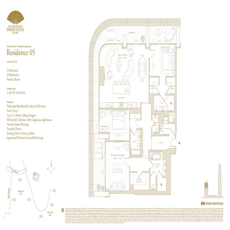 The Residences at Mandarin Oriental Miami floor plan 3