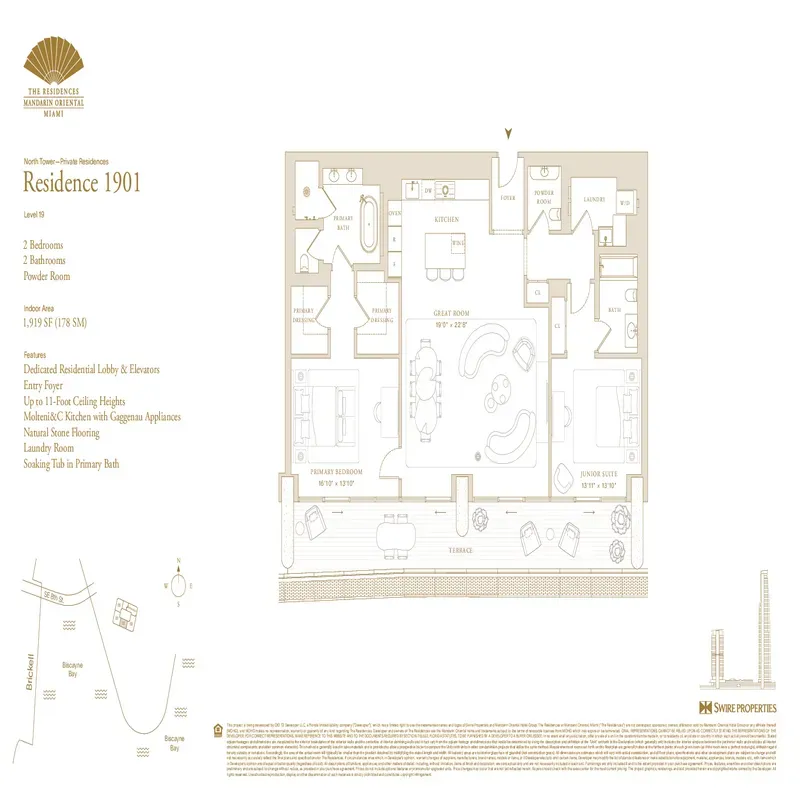 The Residences at Mandarin Oriental Miami floor plan 12