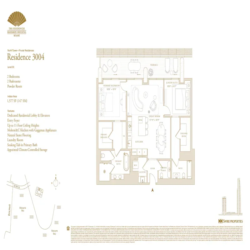 The Residences at Mandarin Oriental Miami floor plan 15