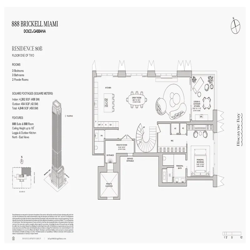 888 Brickell Miami Dolce and Gabbana floor plan 3