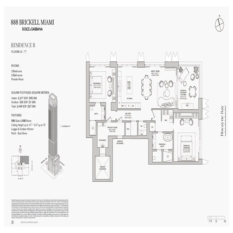 888 Brickell Miami Dolce and Gabbana floor plan 8