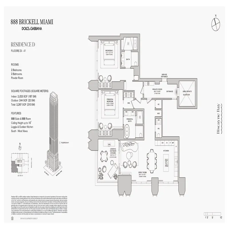 888 Brickell Miami Dolce and Gabbana floor plan 12