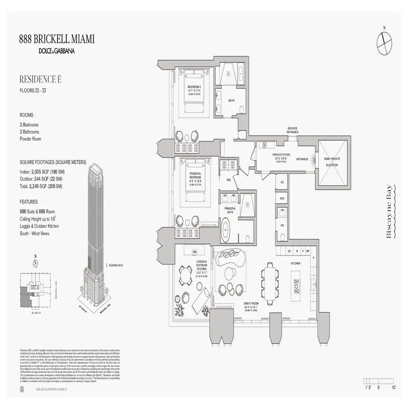 888 Brickell Miami Dolce and Gabbana floor plan 13