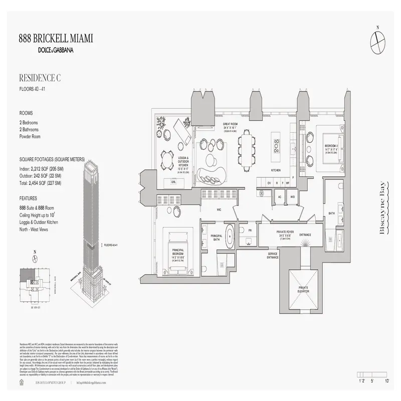 888 Brickell Miami Dolce and Gabbana floor plan 17