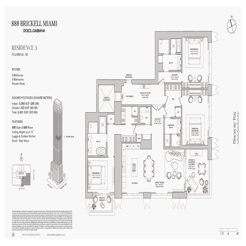 888 Brickell Miami Dolce and Gabbana floor plan 26