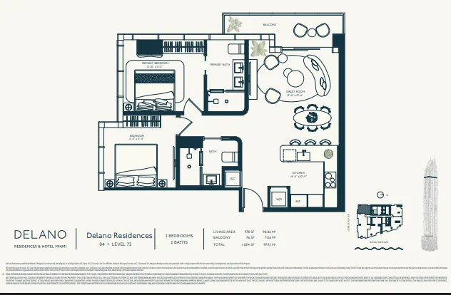 Delano Residences and Hotel floor plan 2