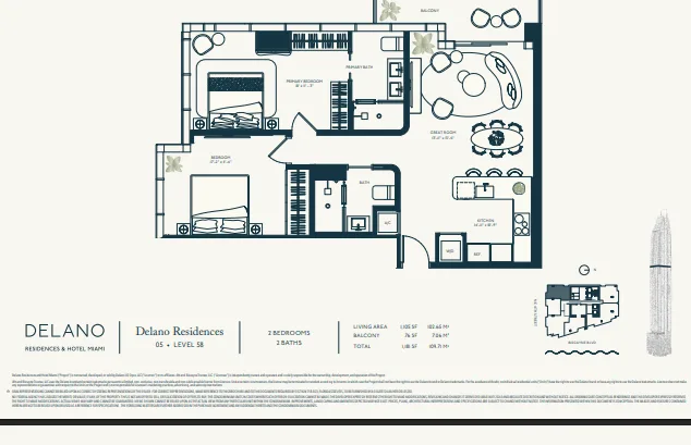Delano Residences and Hotel floor plan 4